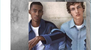 Neil Barrett Makes a Case for Monochromatic Dress with Spring '17 Campaign Keiron Caynes and Swann Guerrault star in Neil Barrett's spring-summer 2017 campaign.