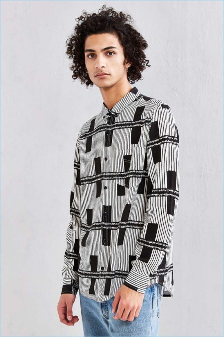 black rayon shirt mens