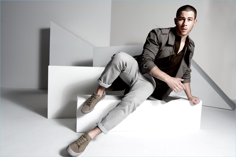 Yu Tsai photographs Nick Jonas in sneakers from his Creative Recreation collection.