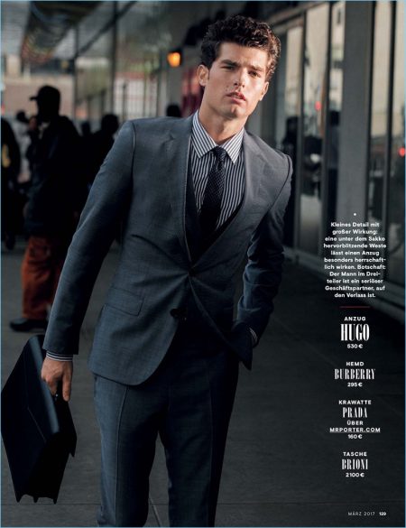 Back in Business: Paolo Anchisi Dons Designer Suits for GQ Germany ...