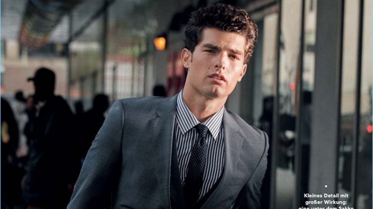 Back in Business: Paolo Anchisi Dons Designer Suits for GQ Germany