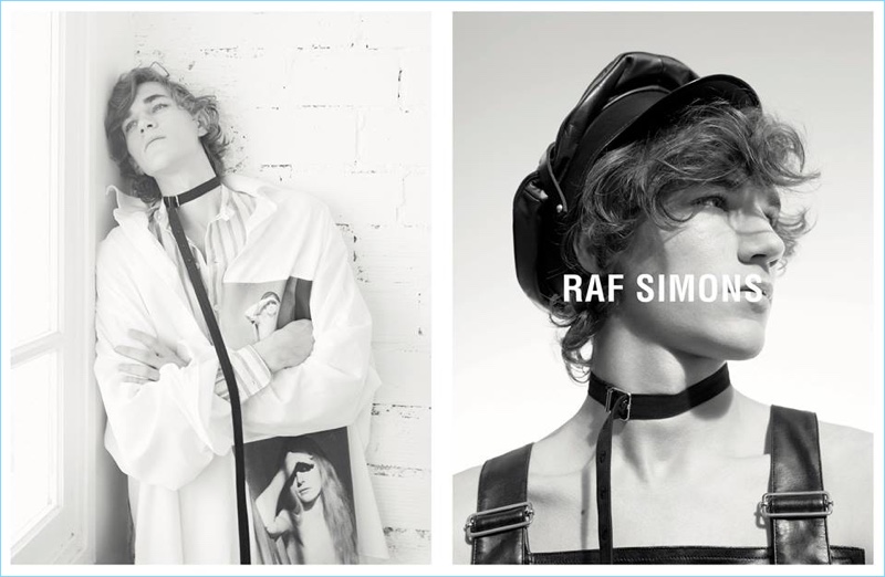 Nikolas Claes appears in Raf Simons' spring-summer 2017 ad campaign.