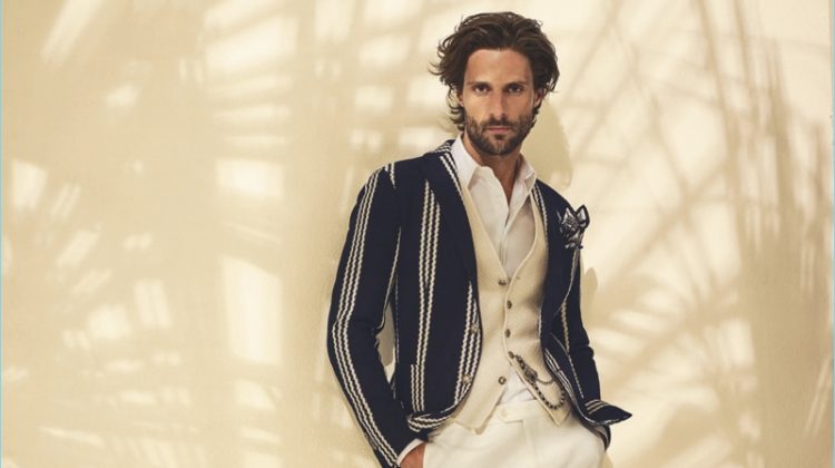 Tommy Dunn Channels Inner Dandy for TAGLIATORE’s Spring ’17 Campaign
