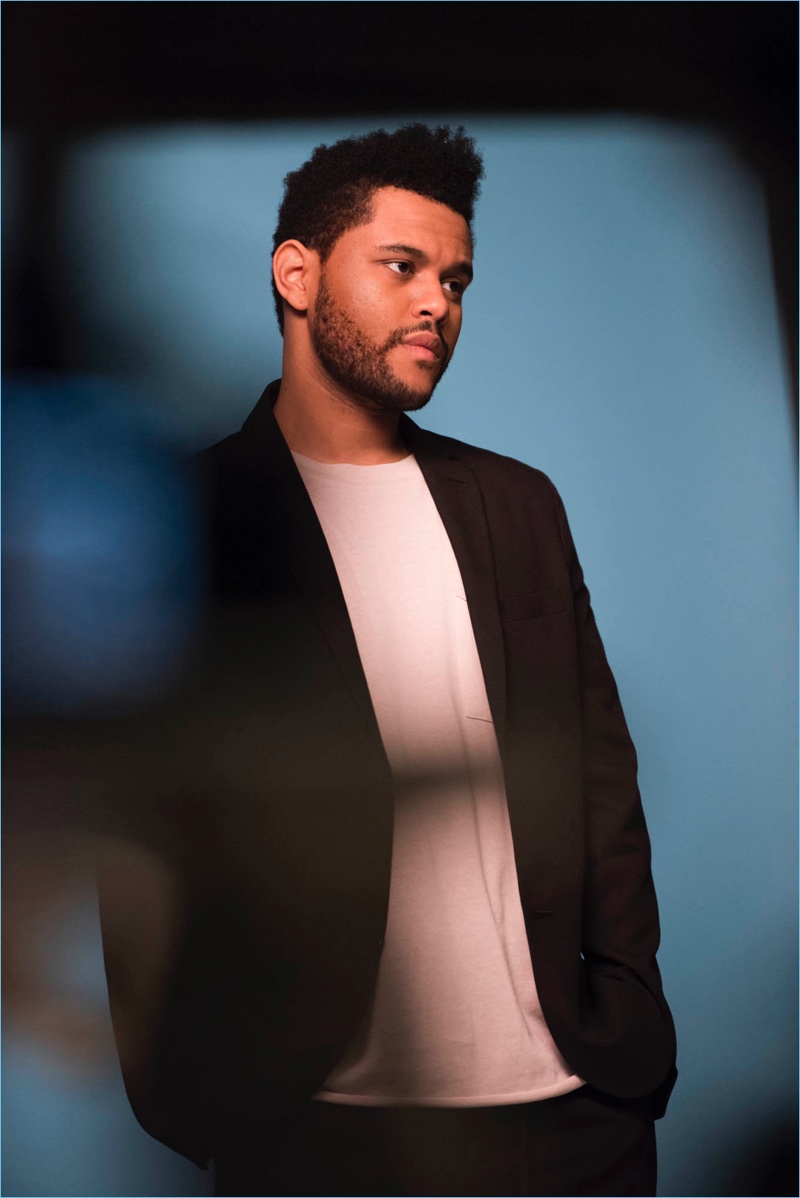 The Weeknd shoots his upcoming campaign for H&M.
