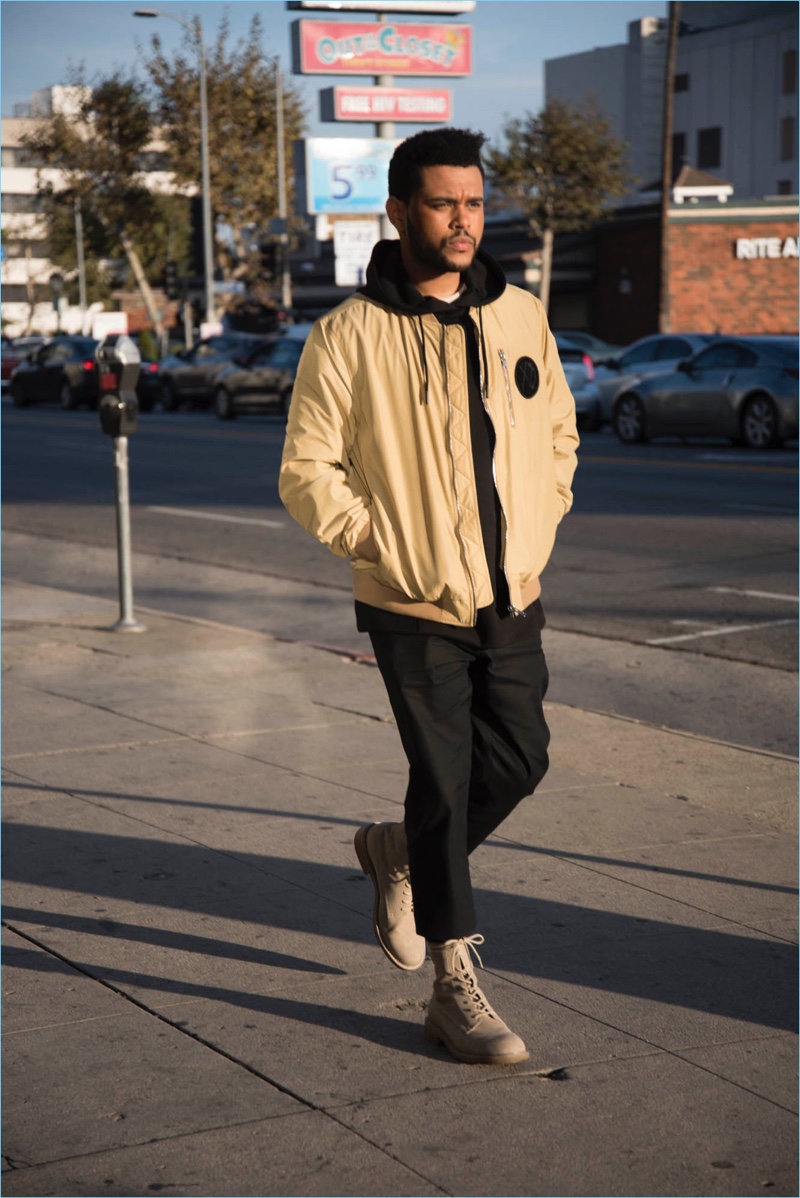 Singer The Weeknd takes to the streets of Los Angeles to shoot his H&M campaign.