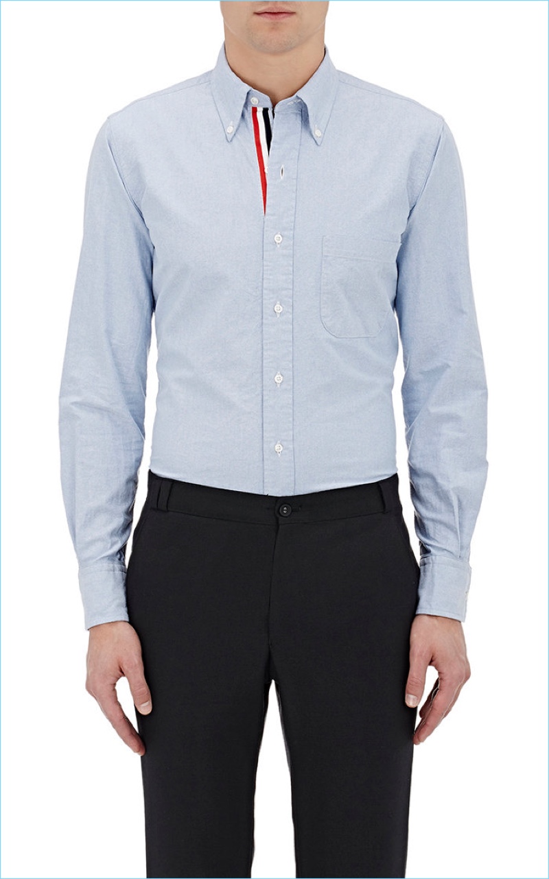 Thom Browne perfects a classic with its blue oxford cloth shirt.