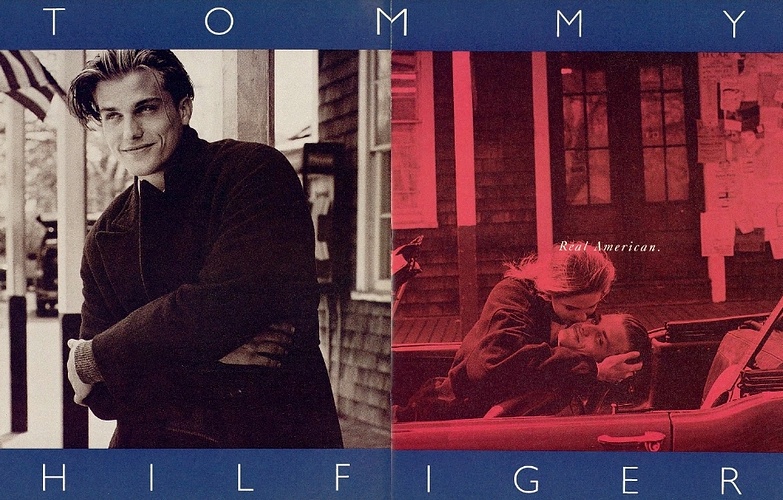 Thom Gwin stars in Tommy Hilfiger's fall-winter 1992 campaign.