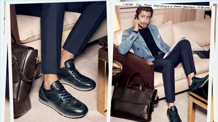 Francesco Carrozzini stars in Tod's spring-summer 2017 advertising campaign.