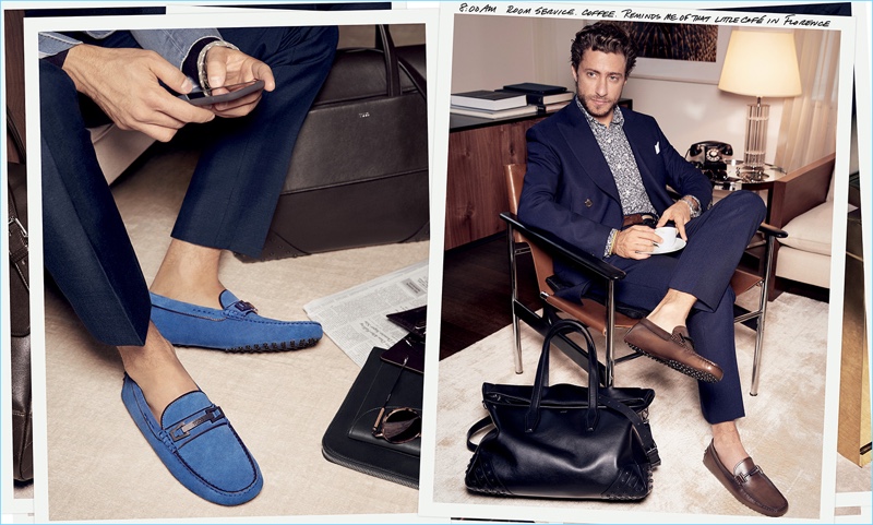 Mikael Jansson photographs Francesco Carrozzini for Tod's spring-summer 2017 campaign.