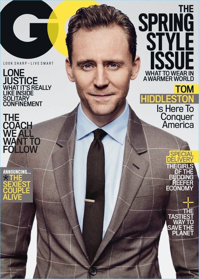 Tom Hiddleston covers the March 2017 issue of American GQ.