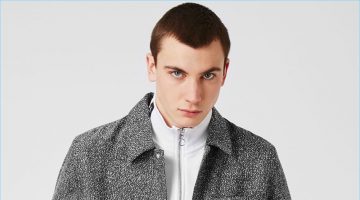 Topman updates the classic coach jacket with a modern grey textured approach.