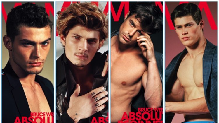 VMAN features models photographed by Bruce Weber for a series of four covers.