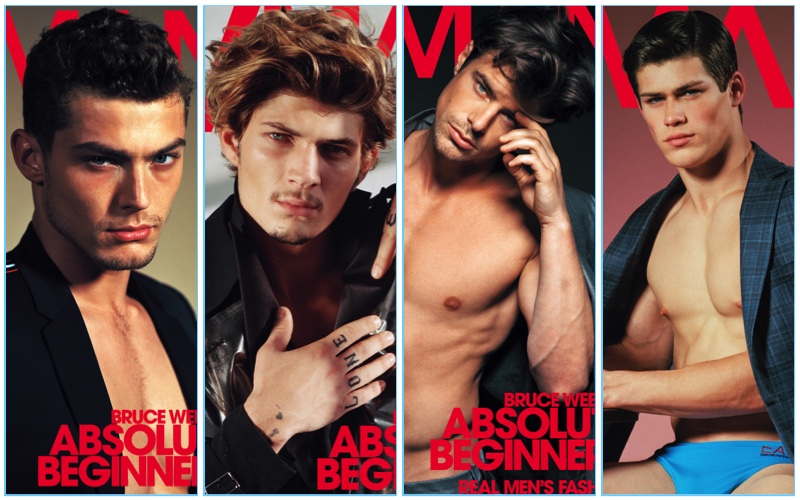 VMAN features models photographed by Bruce Weber for a series of four covers.