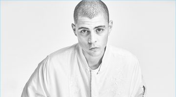 Micky Ayoub Fronts Another 5cm Campaign, Sports Oversized Fashions Sporting a monochromatic white number, Micky Ayoub rocks a bomber jacket and ripped jeans by 5CM.