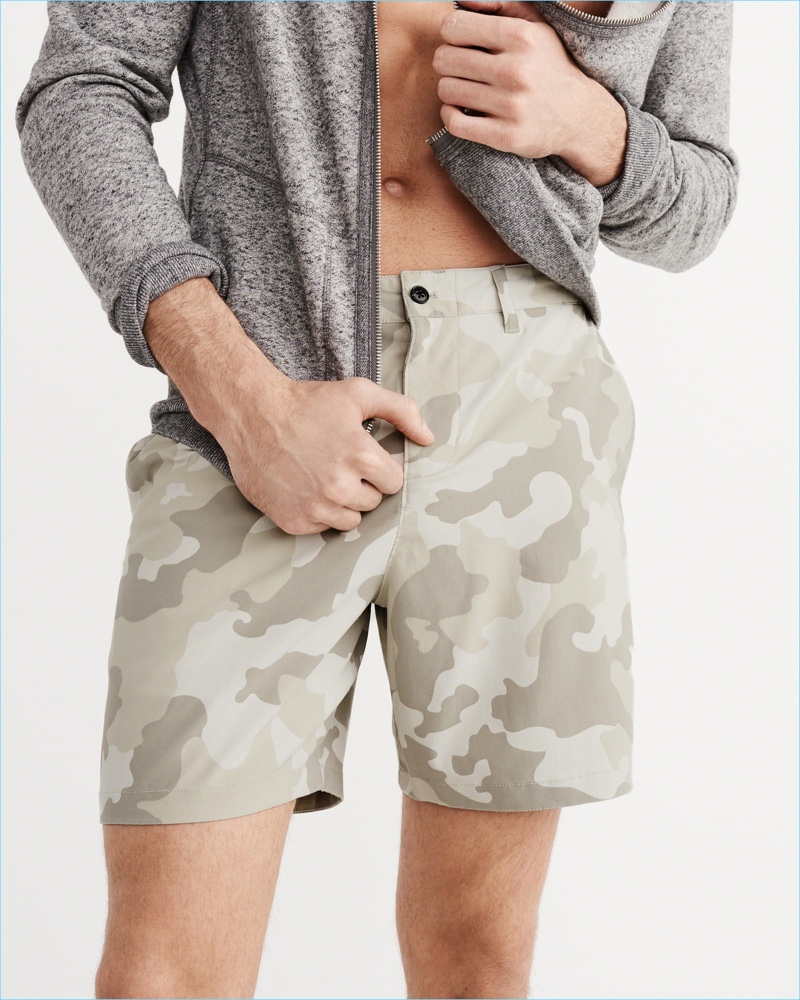 Abercrombie & Fitch Camouflage Hybrid Board Shorts