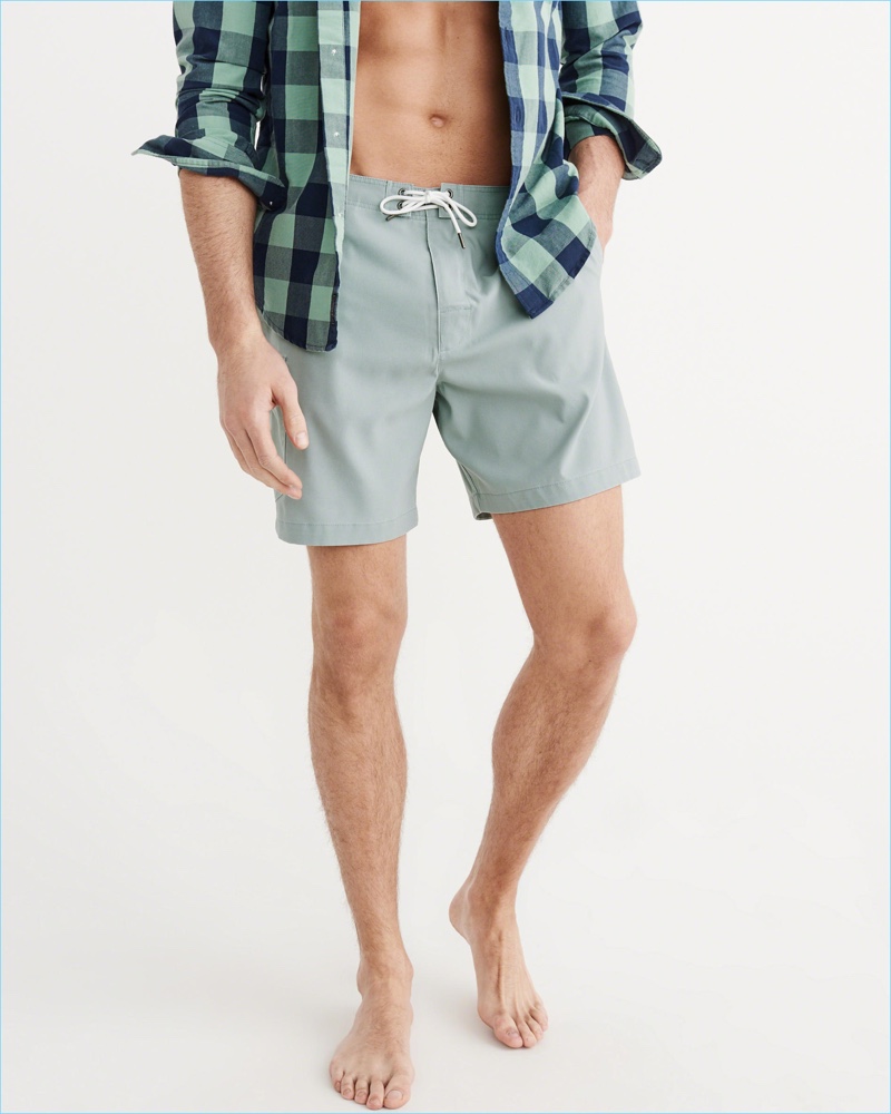 Abercrombie & Fitch Green Cargo Board Shorts