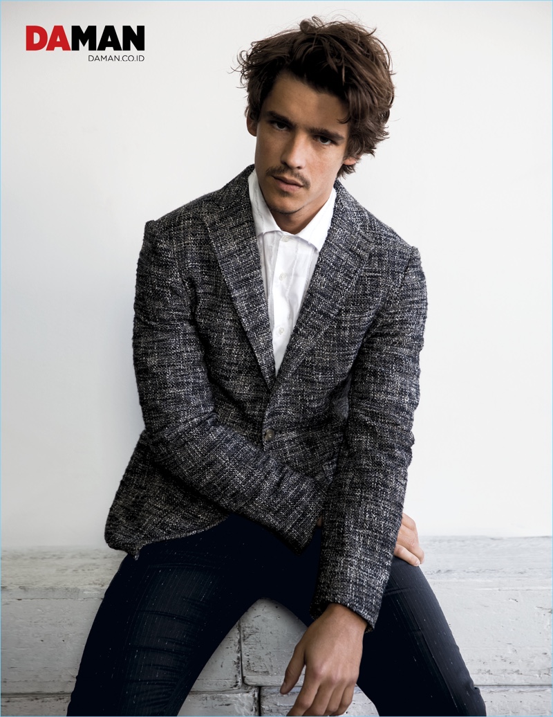 Mitchell Nguyen McCormack photographs Brenton Thwaites in a smart outfit from Etro.