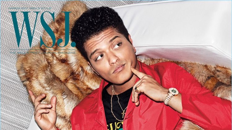 Bruno Mars covers the March 2017 issue of WSJ. magazine.
