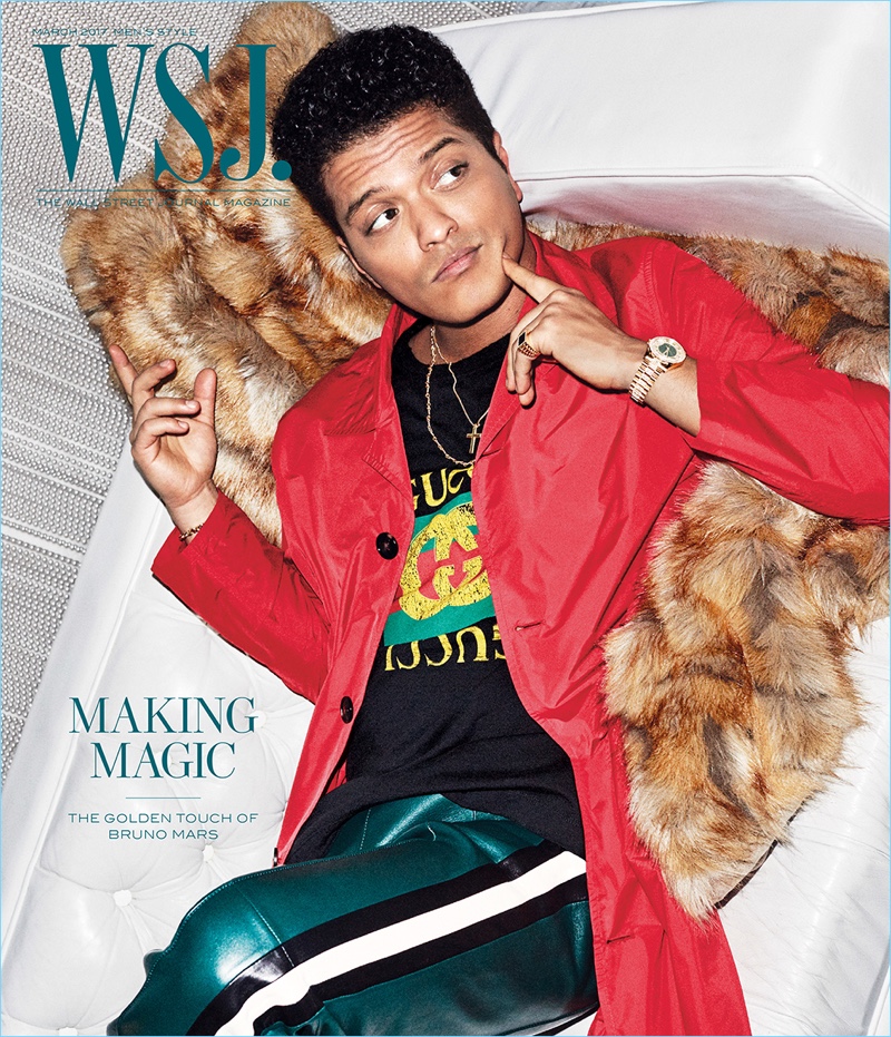 Bruno Mars covers the March 2017 issue of WSJ. magazine.