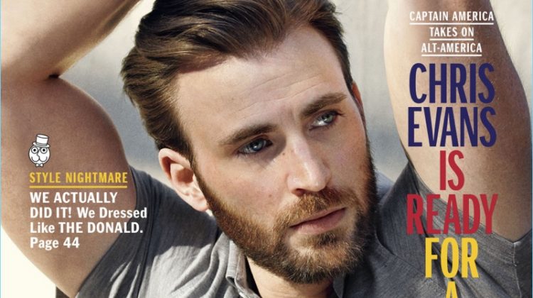 Chris Evans covers the April 2017 issue of Esquire magazine.