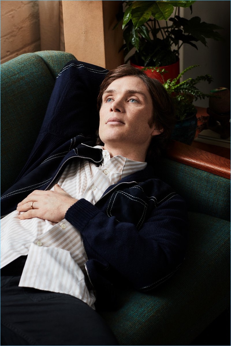 Cillian Murphy Mr Porter 2017 Photo Shoot Laying Down