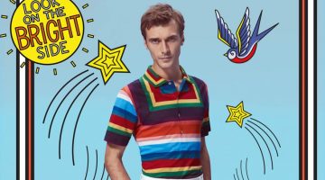 Clément Chabernaud Embraces Color, Stars in Beymen Spring '17 Campaign Clément Chabernaud dons a colorful polo and white trousers by Paul Smith.