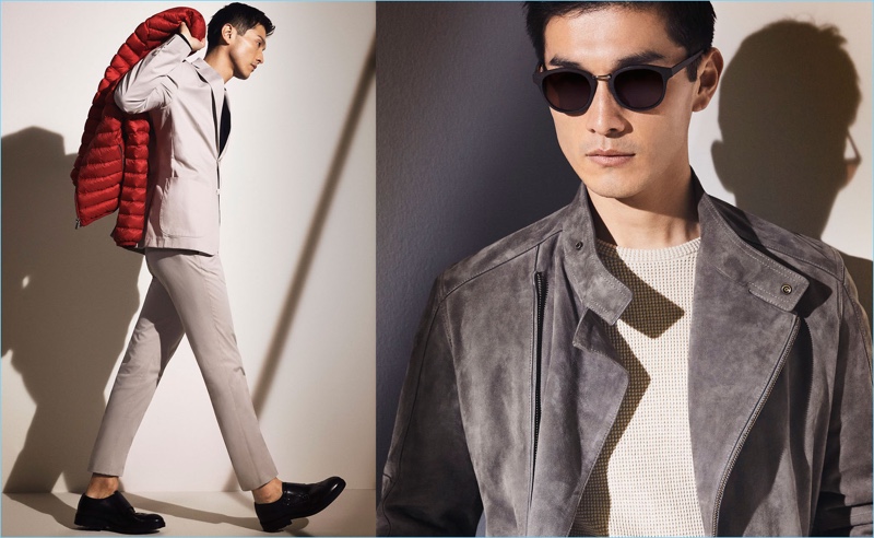 Massimo Dutti taps Daisuke Ueda for a lookbook featuring standout pieces, such as a suede jacket.