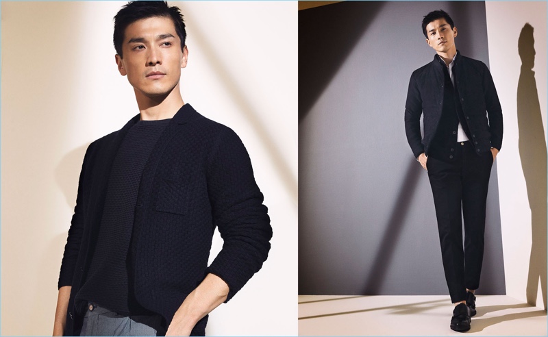 Embracing minimal style, Daisuke Ueda is a sleek vision in Massimo Dutti.