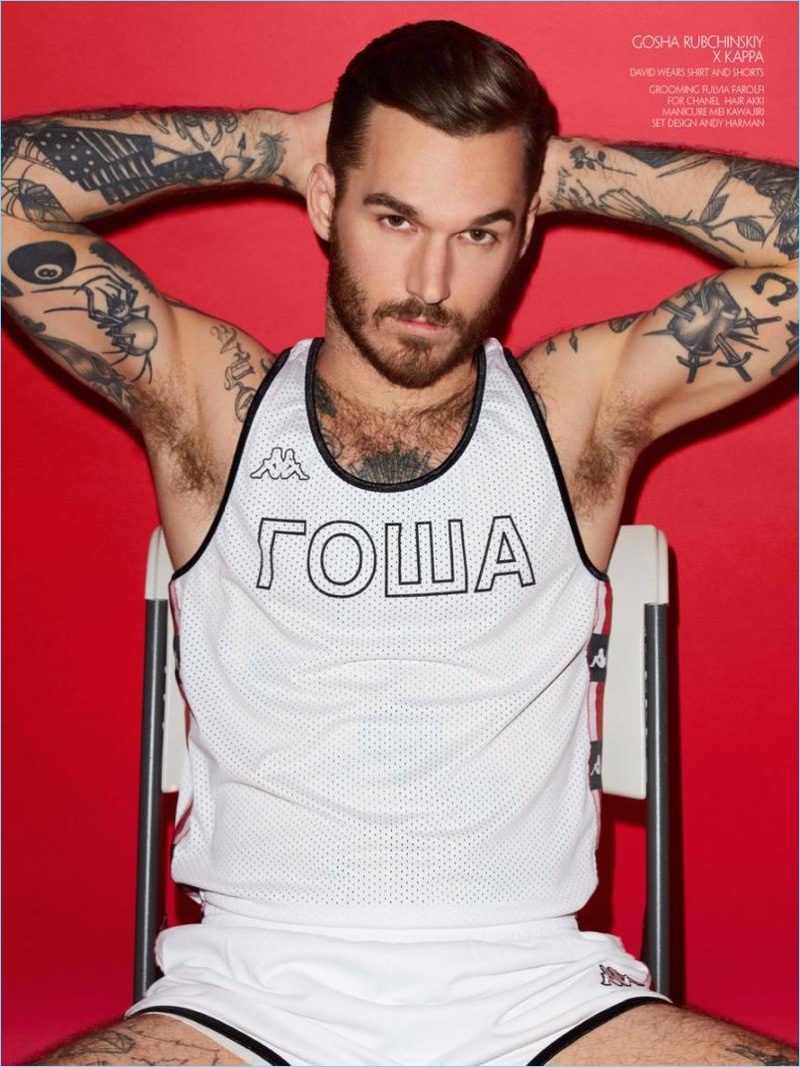 David Flinn wears Gosha Rubchinskiy x Kappa for CR Fashion Book. » Michael Shannon, Levi Dylan + More Star in CR Fashion Book Shoot David Flinn wears Gosha Rubchinskiy x Kappa for CR Fashion Book.