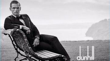 Guy Robinson & Simon Clark Front Dunhill's Dapper Spring '17 Campaign British model Guy Robinson wears a dapper tuxedo for Dunhill's spring-summer 2017 campaign.
