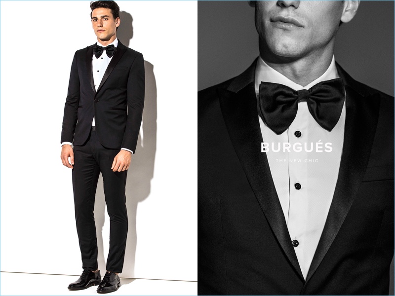 Going formal, Mariano Ontañon cleans up in a sharp tuxedo by El Burgués.