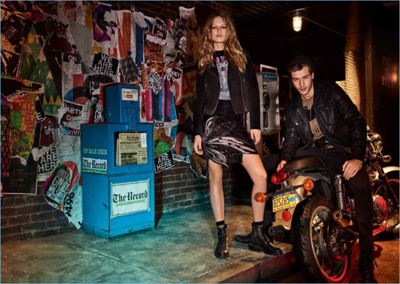 Anna Ewers and Francisco Lachowski come together for Colcci's fall-winter 2017 campaign.