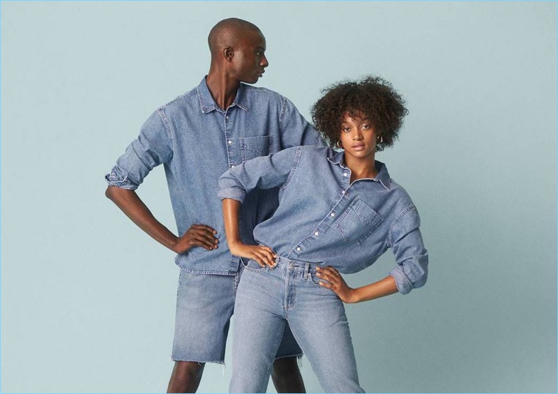 Double Denim H&M Unisex Style