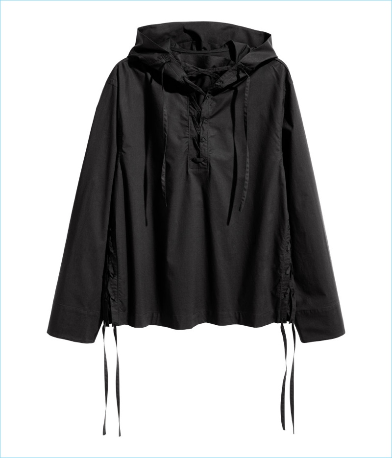 H&M Studio Men's Hooded Shirt with Lacing