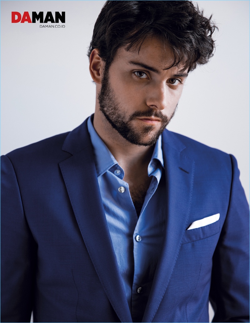 Actor Jack Falahee suits up in Hugo Boss for Da Man.