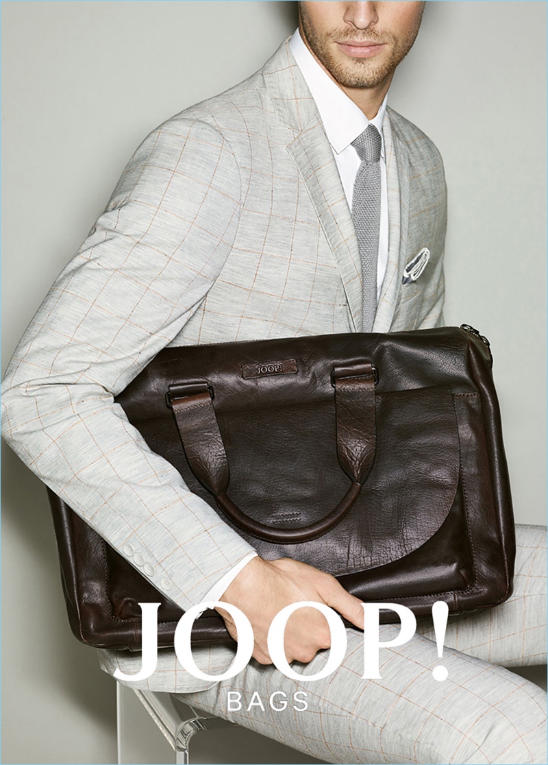 Edward Wilding stars in Joop!'s spring-summer 2017 bags campaign.