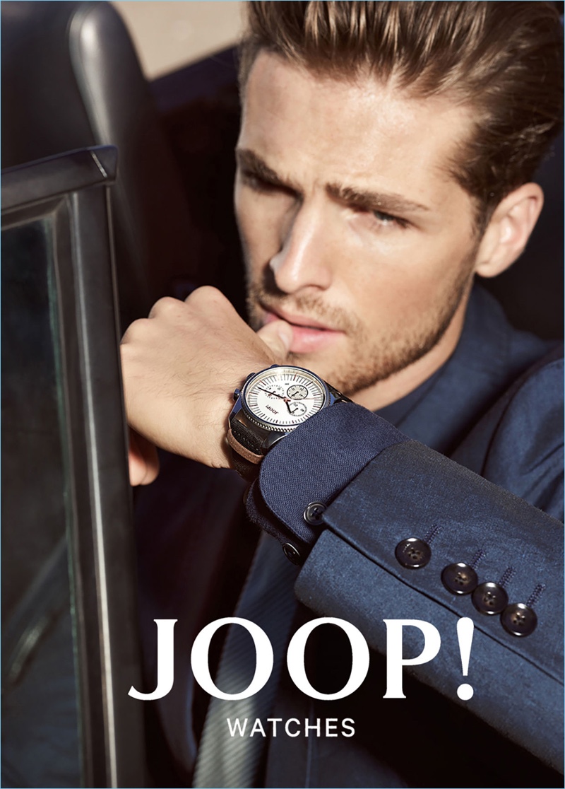 Joop! taps Edward Wilding for its spring-summer 2017 watches campaign. » Edward Wilding Steps Into the Spotlight, Fronts Joop! Spring '17 Advertising Joop! taps Edward Wilding for its spring-summer 2017 watches campaign.
