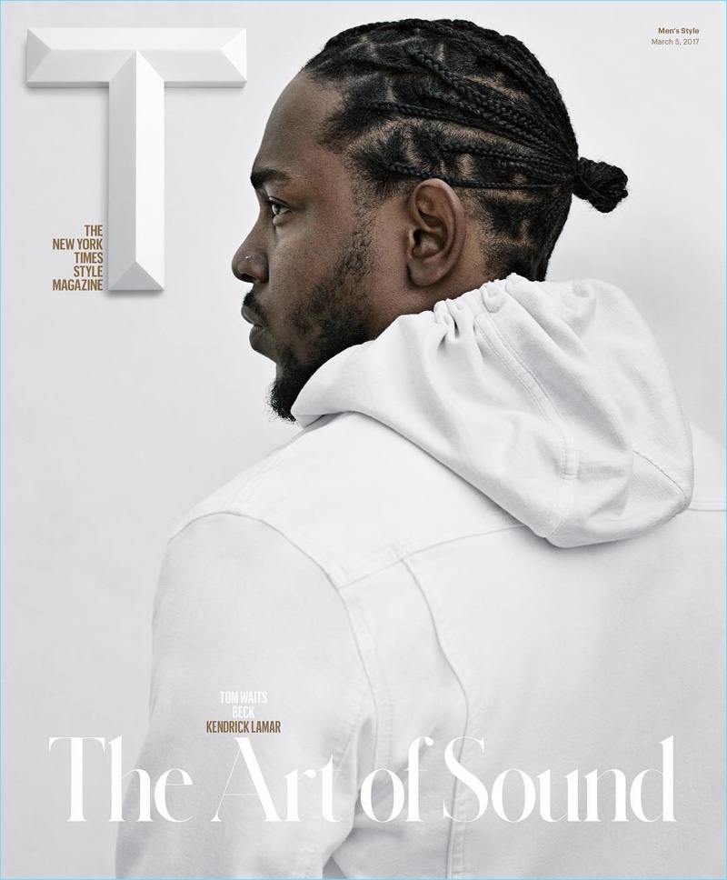 Kendrick Lamar sports white for the cover of T magazine.