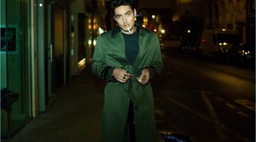 Levi Dylan Stars in VMAN Shoot, Talks Modeling & Acting Venturing outdoors at night, Levi Dylan wears Valentino.