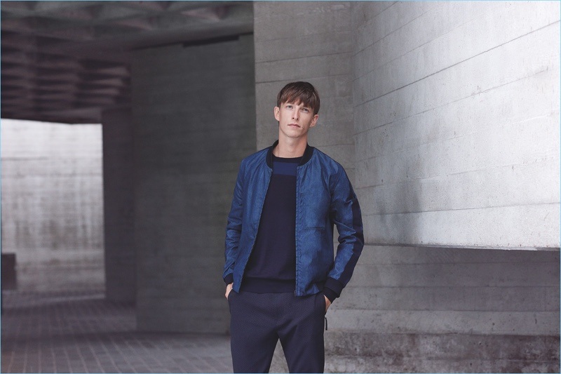 The bomber jacket is one modern essential, which contributes to Lou Dalton's Jaeger collection.