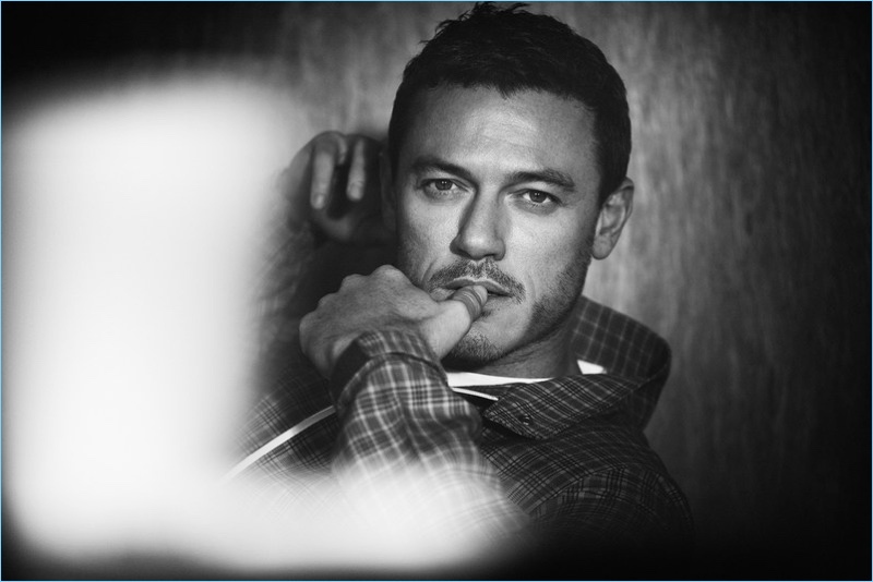 Beauty and the Beast star Luke Evans wears a Prada look for the pages of GQ Style Germany.