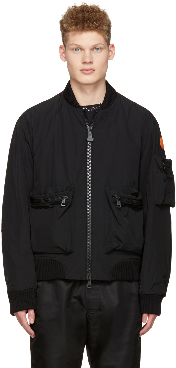 Moncler O Black Down Bomber Jacket