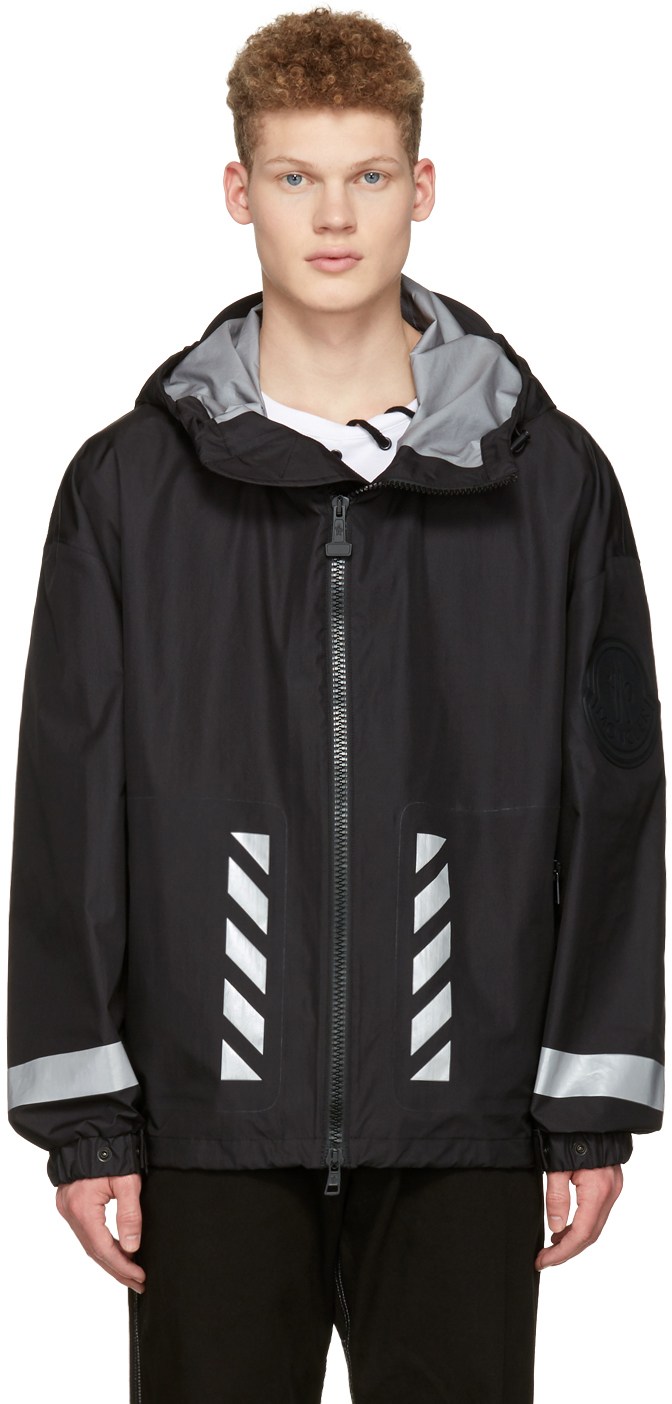 Moncler O Black Logo Windbreaker Jacket