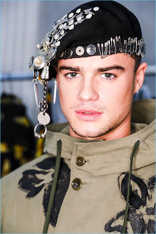French and punk style collide as designer Jeremy Scott brings a rebellious edge to Moschino's berets.