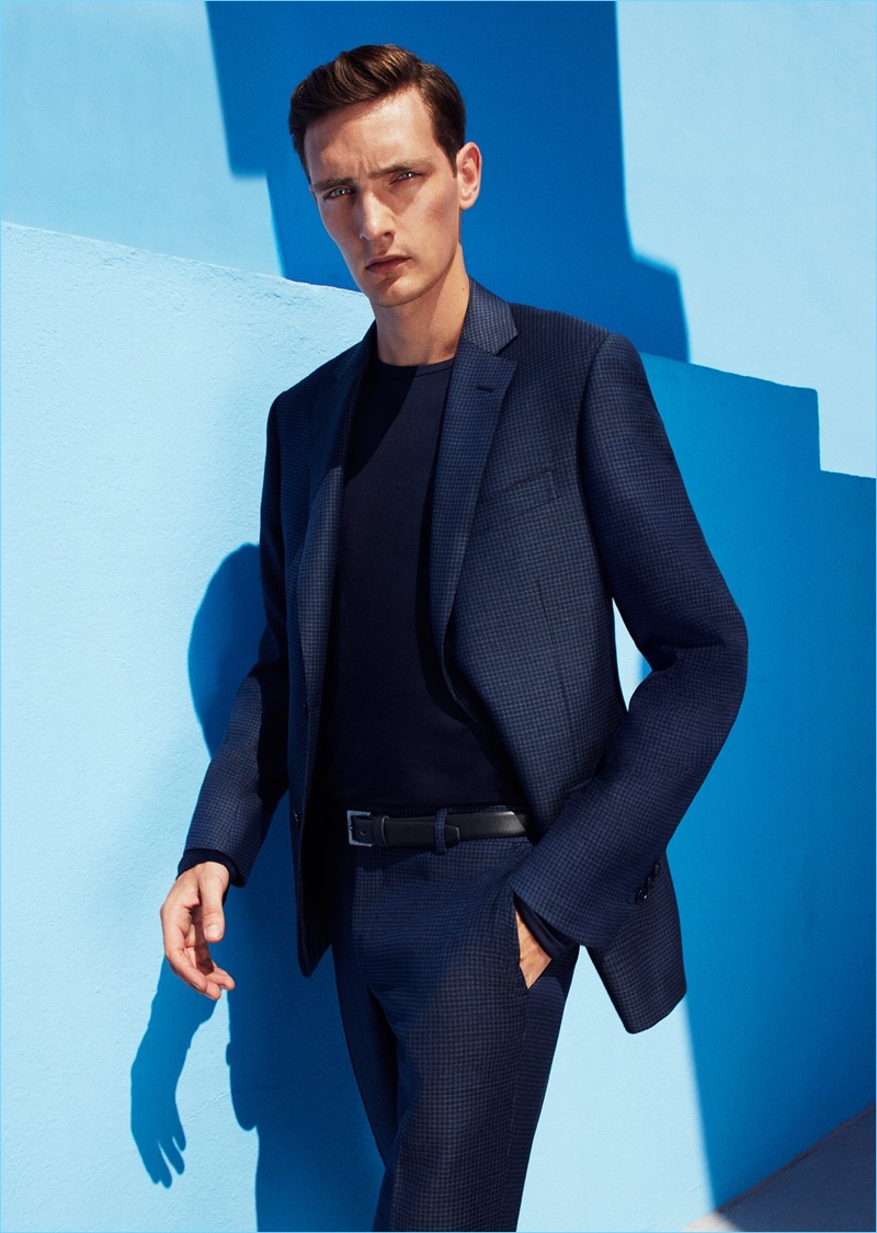 Yannick Abrath dons a dashing blue suit by Pal Zileri.