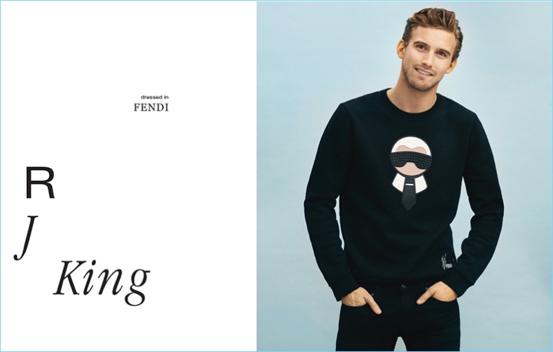 Alessio Boni photographs RJ King in Fendi for Holt Renfrew.