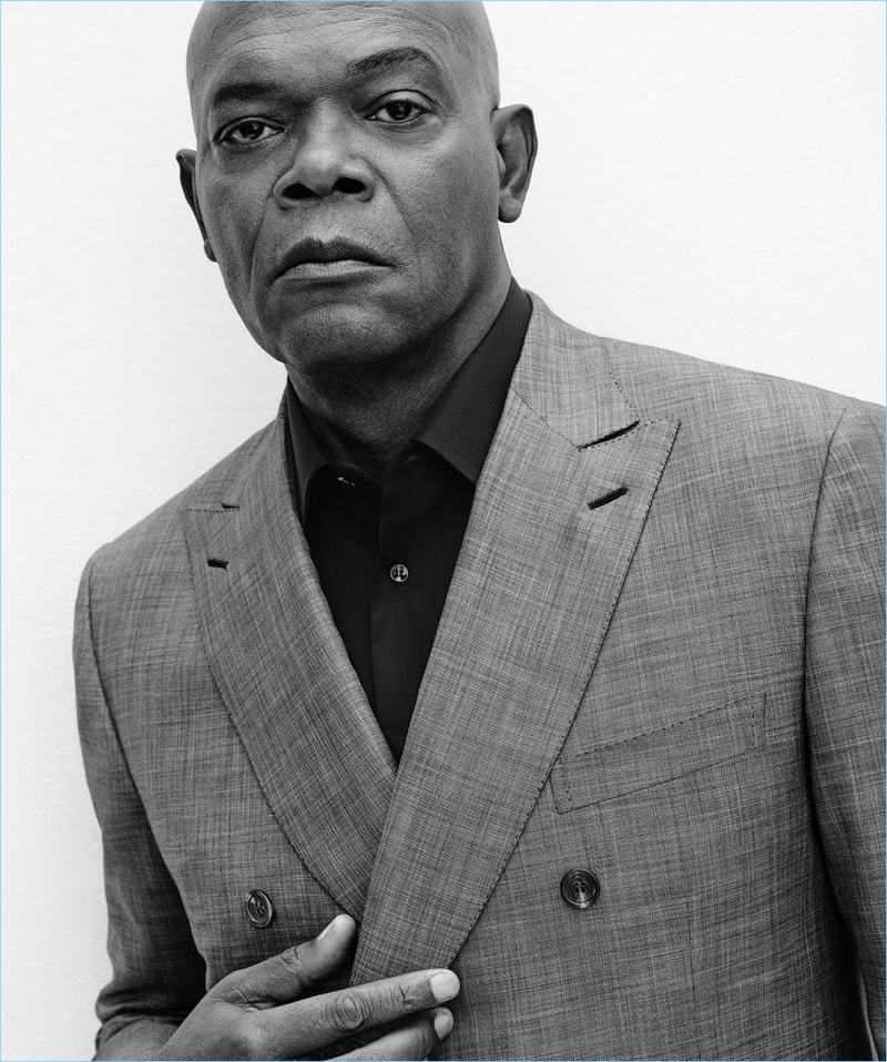 Gregory Harris photographs Samuel L. Jackson for Brioni's spring-summer 2017 campaign.