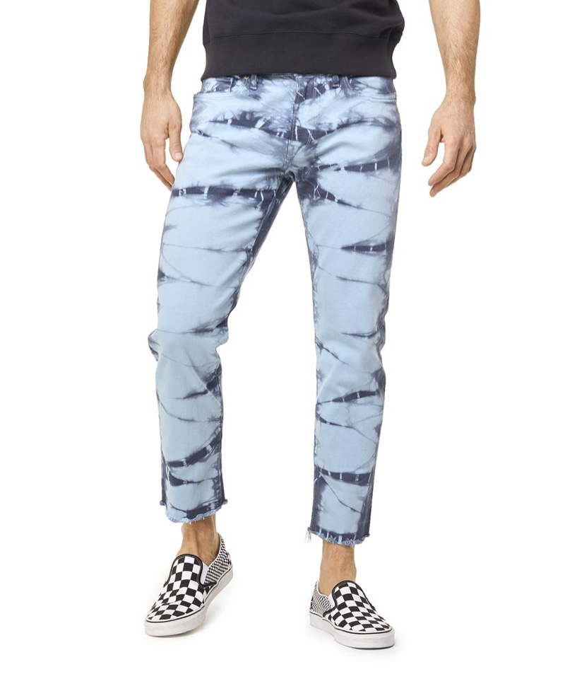 Todd Snyder Cut Off Tie Dye Denim in Blue $228 » Trending: Coachella Outfit Inspiration Todd Snyder Cut Off Tie Dye Denim in Blue $228