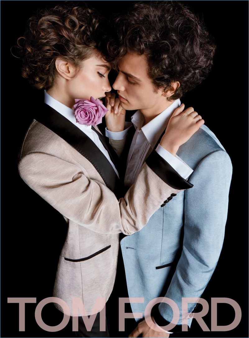 Grace Hartzel and Federico Novello couple up for Tom Ford's spring-summer 2017 campaign.