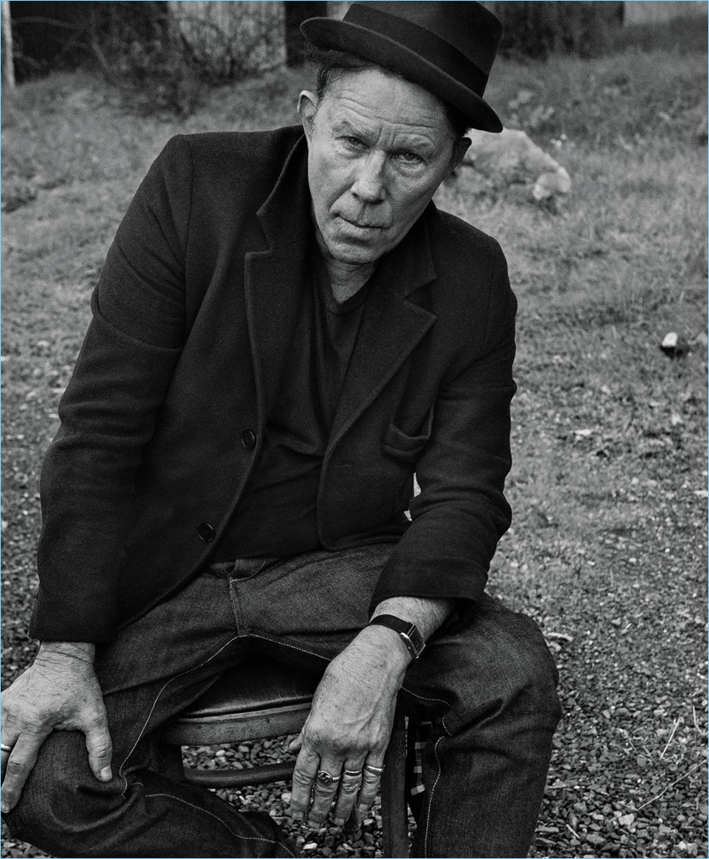Music legend Tom Waits sits for a photo by Craig McDean.